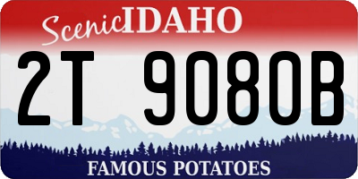 ID license plate 2T9080B