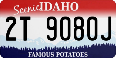 ID license plate 2T9080J