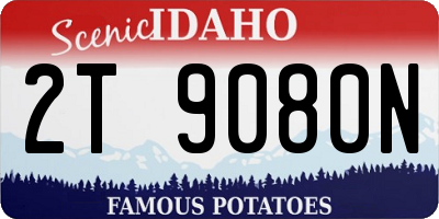 ID license plate 2T9080N