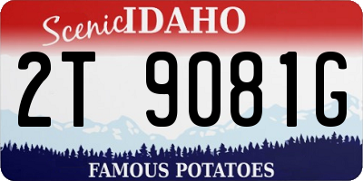 ID license plate 2T9081G