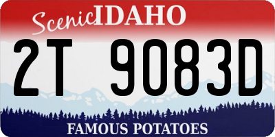 ID license plate 2T9083D
