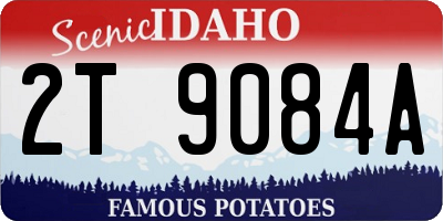 ID license plate 2T9084A