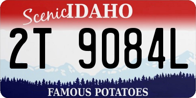ID license plate 2T9084L