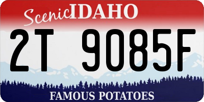 ID license plate 2T9085F