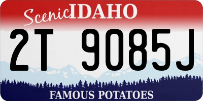 ID license plate 2T9085J