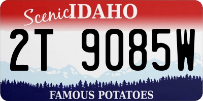 ID license plate 2T9085W