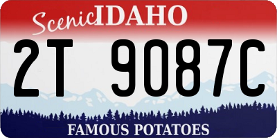 ID license plate 2T9087C