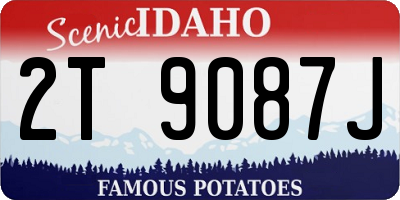 ID license plate 2T9087J