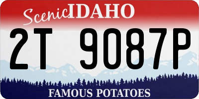 ID license plate 2T9087P