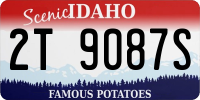 ID license plate 2T9087S