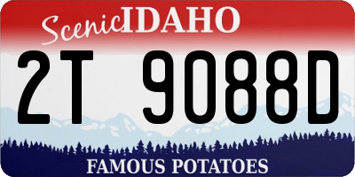 ID license plate 2T9088D