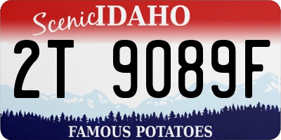 ID license plate 2T9089F