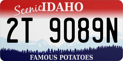 ID license plate 2T9089N