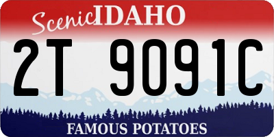 ID license plate 2T9091C