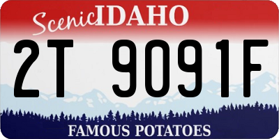 ID license plate 2T9091F