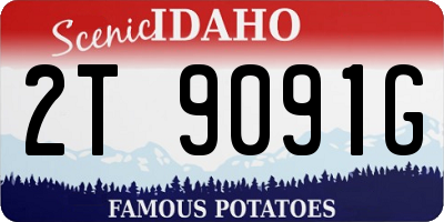 ID license plate 2T9091G