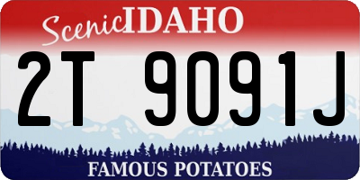 ID license plate 2T9091J