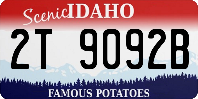 ID license plate 2T9092B