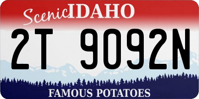 ID license plate 2T9092N