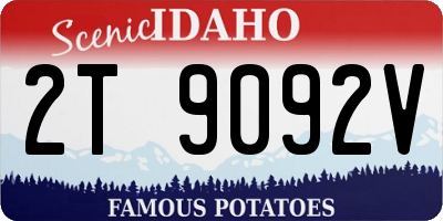 ID license plate 2T9092V