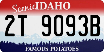 ID license plate 2T9093B