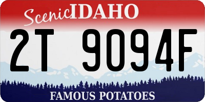 ID license plate 2T9094F