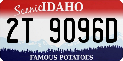 ID license plate 2T9096D