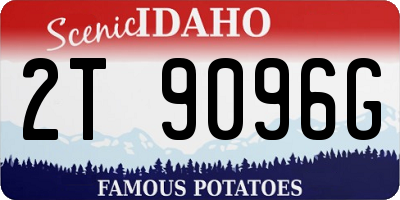 ID license plate 2T9096G