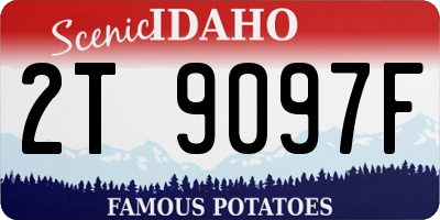 ID license plate 2T9097F