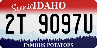 ID license plate 2T9097U