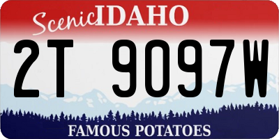 ID license plate 2T9097W