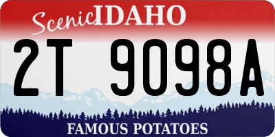 ID license plate 2T9098A