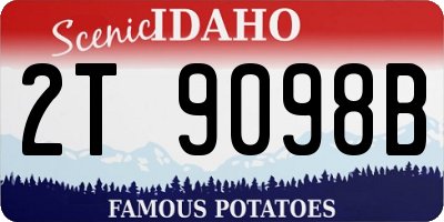 ID license plate 2T9098B