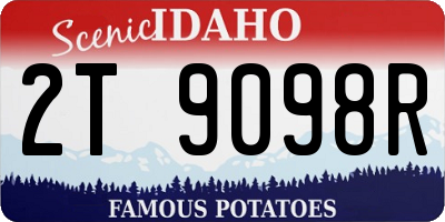 ID license plate 2T9098R