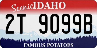 ID license plate 2T9099B