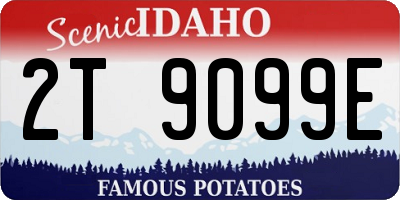 ID license plate 2T9099E