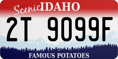 ID license plate 2T9099F