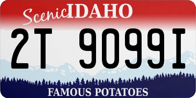 ID license plate 2T9099I