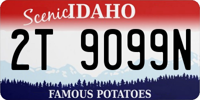 ID license plate 2T9099N