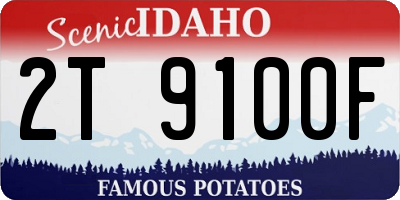 ID license plate 2T9100F