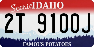 ID license plate 2T9100J