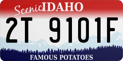 ID license plate 2T9101F