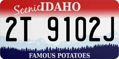 ID license plate 2T9102J