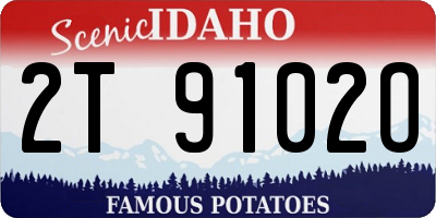 ID license plate 2T9102O