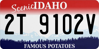 ID license plate 2T9102V