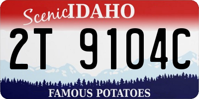ID license plate 2T9104C