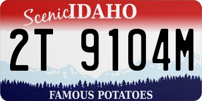 ID license plate 2T9104M