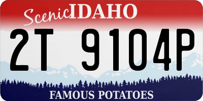 ID license plate 2T9104P