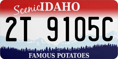 ID license plate 2T9105C