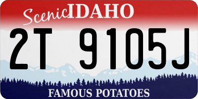ID license plate 2T9105J